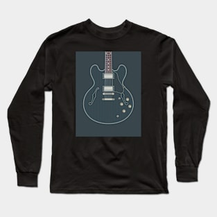 Dark 335 Hollow Body Guitar Long Sleeve T-Shirt